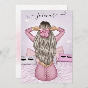 Pink Fashionista Junggeselinnen-Abschied Einladung