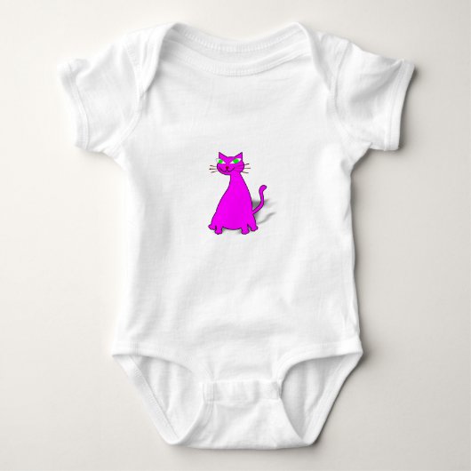 Pink Fat Cat Baby Strampler (Vorderseite)