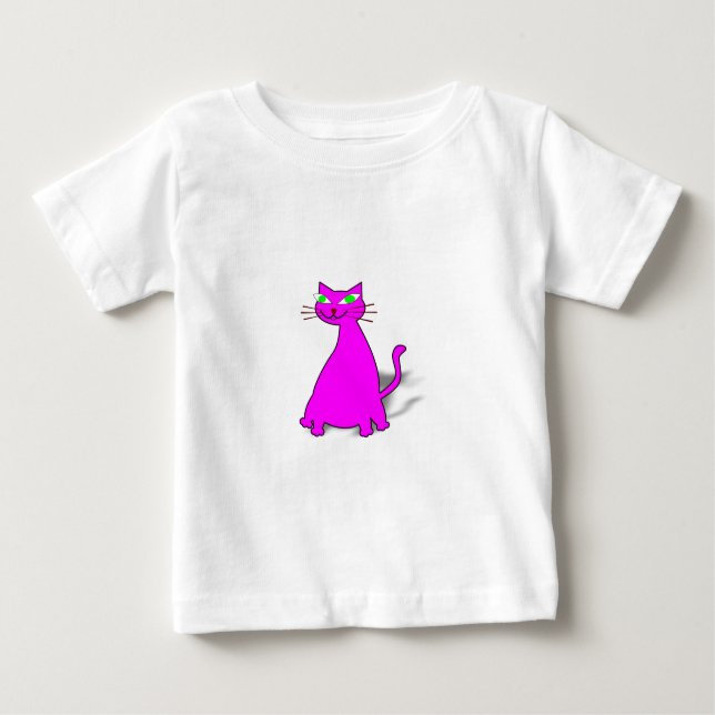Pink Fat Cat Baby T-shirt (Vorderseite)