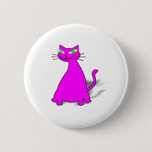 Pink Fat Cat Button