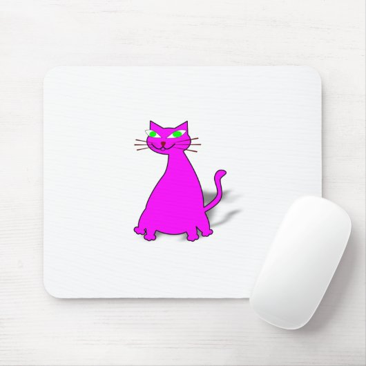 Pink Fat Cat Mousepad (Mit Mouse)