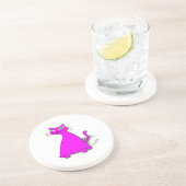 Pink Fat Cat Untersetzer (Seite)