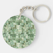 Pink Faux Alligator Animal  Schlüsselanhänger (Rückseite)