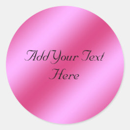 Pink Faux Metallic Foil individuell anpassbarer Au Runder Aufkleber