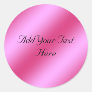 Pink Faux Metallic Foil individuell anpassbarer Au Runder Aufkleber