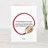 Pink Fawn Grußkarte Karte (Rückseite)