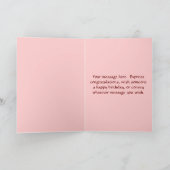 Pink Fawn Grußkarte Karte (Innenseite)