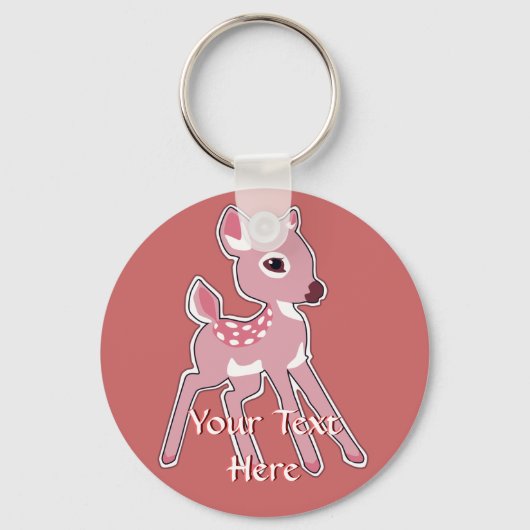 Pink Fawn Schlüsselanhänger (Vorderseite)