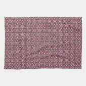 Pink Feather Boho Geschirrtuch (Horizontal)