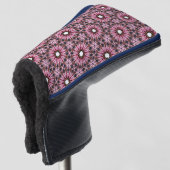 Pink Feather Mandala Boho Golf Headcover (3/4 Vorderseite)