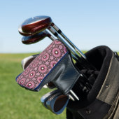 Pink Feather Mandala Boho Golf Headcover (In Situ)