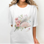 Pink Feathers and Fan T - Shirt