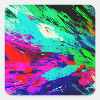 Pink Feathers Fisbee Quadratischer Aufkleber