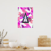 Pink Feathers Free Spirited Flamingo Art poster (Küche)