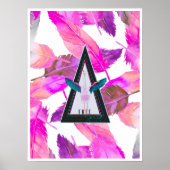 Pink Feathers Free Spirited Flamingo Art poster (Vorne)