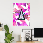 Pink Feathers Free Spirited Flamingo Kunstposter Poster (Heimbüro)
