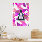 Pink Feathers Free Spirited Flamingo Kunstposter Poster (Küche)