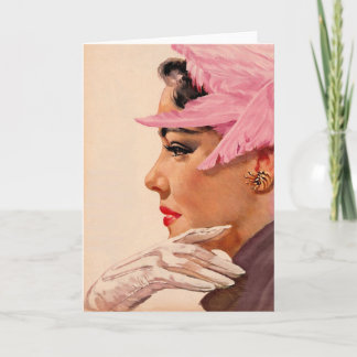 Pink Feathers Karte