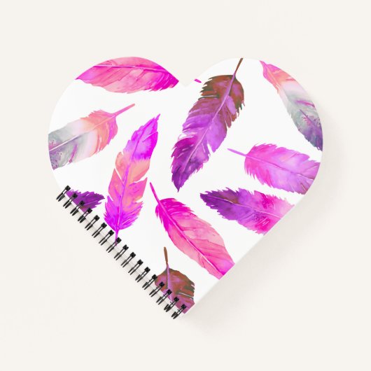 Pink Feathers Notizblock (Vorderseite)