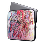 Pink-Federn Elektronische Beutel Laptopschutzhülle (Vorderseite Links)