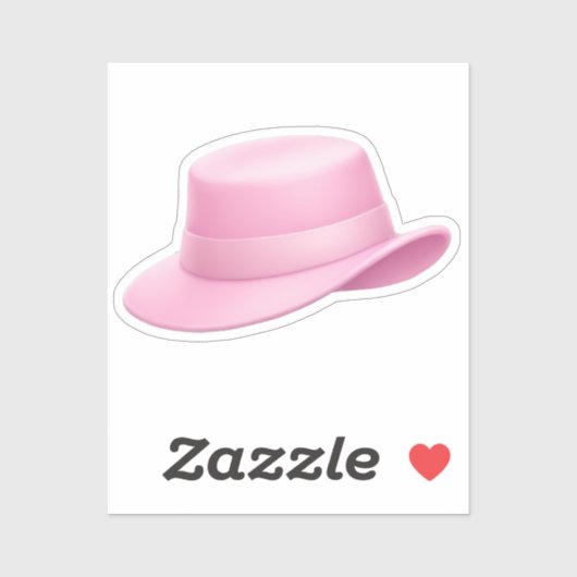 Pink Fedora Emoji - Aufkleber (Blatt)