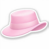 Pink Fedora Emoji - Aufkleber (Vorderseite)
