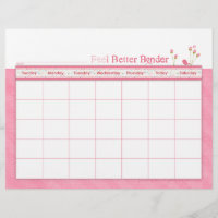 Pink Fee Better Binder Calendar Flyer
