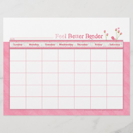 Pink Fee Better Binder Calendar Flyer (Vorne)