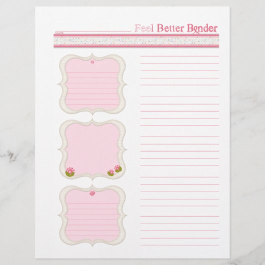 Pink Fee Better Binder Calendar Flyer (Hinten)