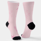Pink feeling and Pink Pineapple lettering Socken (Gewinkelt)