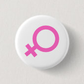 Pink Female Gender Symbol Button  (Vorderseite)