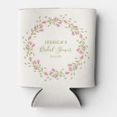 Pink Feminine Garden Blume Custom Brautparty Dosenkühler (Vorderseite)
