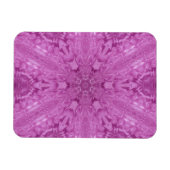 Pink Feminine Lace Kaleidoscope Snowflake Magnet (Horizontal)