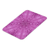 Pink Feminine Lace Kaleidoscope Snowflake Magnet (Linke Seite)