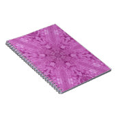 Pink Feminine Lace Kaleidoscope Snowflake Notizblock (Rechte Seite)