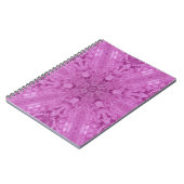 Pink Feminine Lace Kaleidoscope Snowflake Notizblock (Linke Seite)