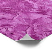 Pink Feminine Lace Kaleidoscope Snowflake Poster (Ecke)