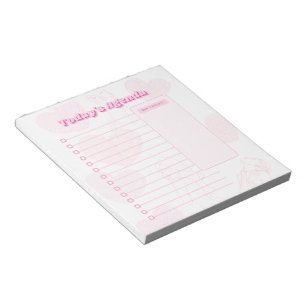 Pink Feminist Daily Agenda Notepad Notizblock