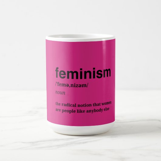 Pink Feminist  Kaffeetasse (Mittel)