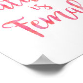 Pink Feminist Zitat Die Zukunft ist weiblich Poster (Ecke)
