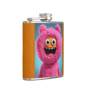 "Pink Femme Capture: Vinyl-ummanteltes Flasendesig Flachmann (Rechts)