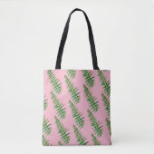 Pink Fern Leaf Muster Malerei Tote Beutel Tasche (Vorderseite)