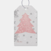 Pink Festival Weihnachtsbaum Geschenk Tag Geschenkanhänger (Rückseite)
