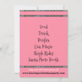 Pink Festive Chic Cheery Weihnachten Einladung (Rückseite)