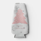 Pink Festive Weihnachtsbaum Flasche Cooler Flaschenkühler (Vorderseite)
