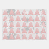 Pink festive Weihnachtsbaum Wrapping Papier (Vorderseite 2)