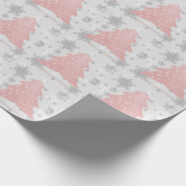 Pink festive Weihnachtsbaum Wrapping Papier Geschenkpapier