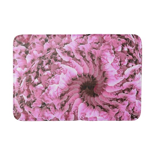 Pink Fibonacci Floral Bathmat Badematte (Vorderseite)