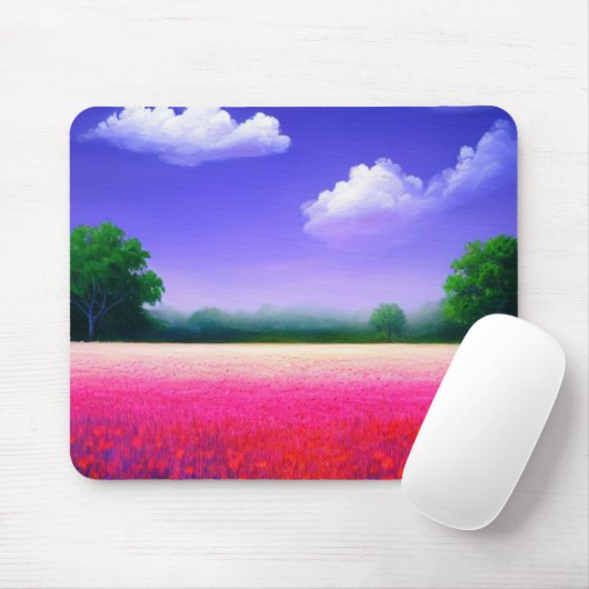Pink Field Mousepad (Mit Mouse)