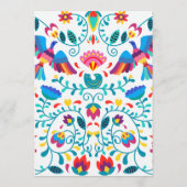 Pink Fiesta Floral Bridal Shower Menu Einladung (Rückseite)